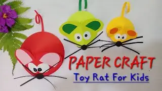 How to make paper Rat || Easy Paper Toy || DIY Animal for Kids|| Paper Craft Idea 🐀🐀