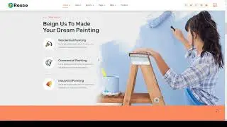 Roxce - Painting Services WordPress Theme construction modern