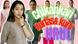 CHIKANKARI KURTI AND KURTA HAUL | AFFORDABLE SHOPPING | Sanorita Sathyan | 