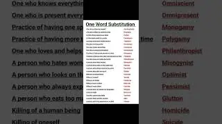 one word substitution