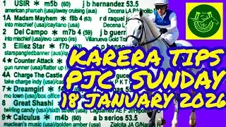 KARERA TIPS SUNDAY PJC - JANUARY 18, 2026 / RACING @PHILIPPINEJOCKEYCLUB