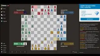 4 player chess Random Partner : ThunderInc #chess.com #TEAM PLAY #Game 45