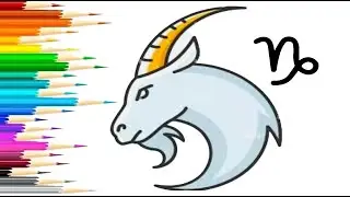 Drawing zodiac  Capricorn sign easy @babycolor2505 #shorts #tiktok #howtodraw #capricorn #horoscope