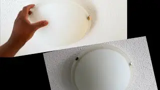 HOW TO REMOVE GLASS COVER FROM CEILING LIGHT WITH  3 CLIPS TO CHANGE THE BULB .