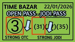 Time bazar today  | Date 22/01/2026 Time bazar free otc 