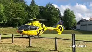Christoph 20 startet Primär am Sportplatz Münchberg (Erstfilmung) RKT Rettungsdienst Helmbrechts