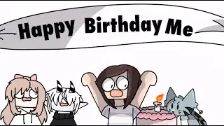 There's a Cat Licking Your Birthday Cake || B-day Animation!