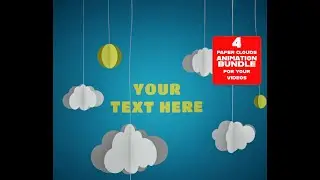 4 Animations - Video Animation Bundle Intro, Lower Third, CTA, Outro - Cartoon Paper Cut-Out Styl...