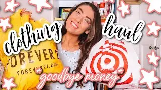 huge spring + summer clothing haul! forever 21, target, goodwill, & more! cute clothes for 2021 💕