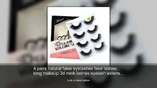 4 pairs natural false eyelashes fake lashes long makeup 3d mink lashes eyelash extension mink e