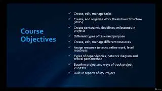 MS Project 2016 - Absolute beginners to Experts (15 PDUs) : Course Objectives
