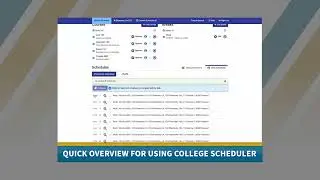 Quick overview for using College Scheduler
