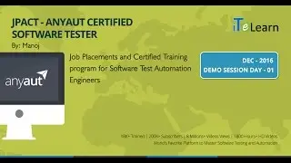 AnyAut Orientation Session Demo Day 01 For Software Test Engineers