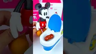 Satisfying Unboxing & Review Miniature Mickey Mouse Toilet Set Toys | ASMR Videos