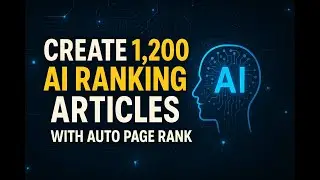 Create 1,200 AI Ranking Articles With Auto Page Rank