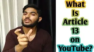 What is article 13 // article 13 // youtube // by pallav tuli