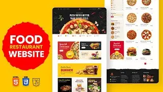 Complete Responsive Restaurant Website Design Using HTML CSS & JavaScript | Food Restaurant Website
