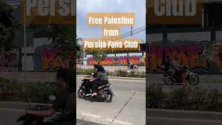 Free Palestine from Persija Fans Club, Jakarta, Indonesia