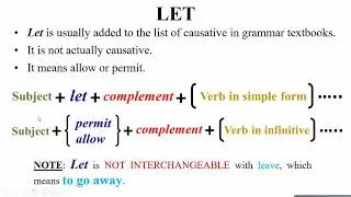 the Causative Verb 'Let' in English Grammar | Essential Guide #english #english #hindi #verb
