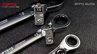 TOPTUL 10PCS Pro-Series Ratchet Combination Wrench Set GAAI1004