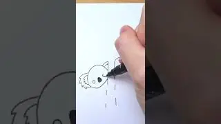 #howtodraw a koala - easy drawing tutorial! #shortsasmr #drawingtutorial