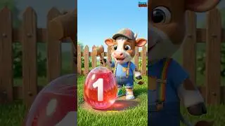 Learn counting and colors with cute animals🟡🟢 | kids learning videos | Preschool cartoons |shorts