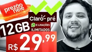 Claro Prez&atilde;o | 12Gb por R$29,99 e WhatsApp ilimitado