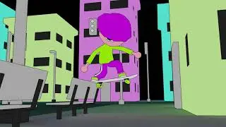 3D Animation | NEON CITY SKATE