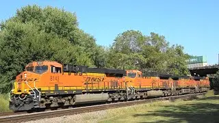 BNSF Z-Trains With Big Power Consists, Galesburg, IL