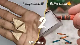 2 amazing crackers making from matchsticks, how to make Bullet and triangle bomb at home very easy