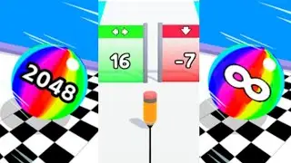 2048 | Ball Run 2048 vs Long Pencil Run vs Ball Run Infinity #cutiepie22yt