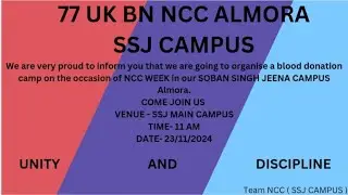 Blood donation camp Ssju almora 😃!!77 UK BN NCC ALMORA 🇮🇳!!