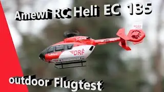 Amewi RC Helikopter DRF EC 135 mit H&ouml;henhaltesensor und 3 Empfindlichkeitsstufen - Outdoorflug