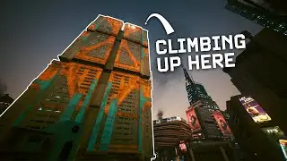 Взбираясь на мегаздание H10 в Cyberpunk 2077