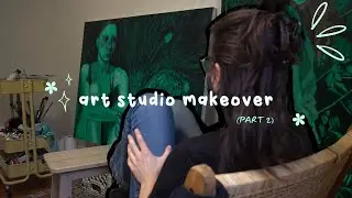  Art Studio Makeover ☆ on a budget but creating a chill space