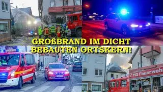 [Wasserleitung eingefroren: Fön setzt Haus in Flammen] Feuerwehr bei Großbrand im Einsatz | Ersingen