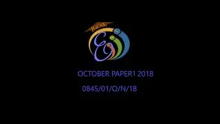 OCTOBER 2018 PAPR 1 PART 2 PRIMARY CHECKPOINT