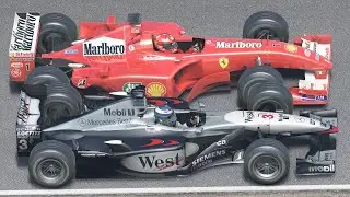 Michael Schumacher vs Mika H&auml;kkinen | Ferrari F2001 vs McLaren-Mercedes MP4-16 | F1 2001 at Imola