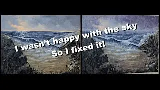 Moody Rainy Day Beach Tutorial: How I Fixed the Sky & Saved the Painting