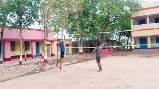 India Village bollyvoll!! how to kick hit in volleyball 😰😰 !! bollyvoll slow motion hit ! #vollyball