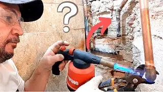 Cobre tubo de cano para água - vazamento como concertar