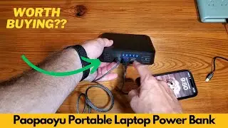 Paopaoyu Power Bank portatile per laptop con presa CA da 100 W, 72 Wh 20000 mAh con PD da 65 W US...