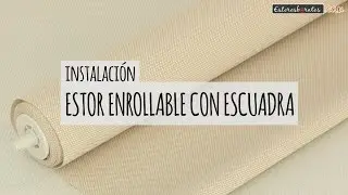 Instalaci&oacute;n de estor enrollable con escuadras distanciadoras