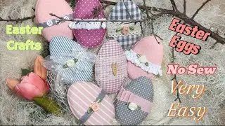 How to Make Fabric Easter Eggs Without Sewing,  Easy & Chic! @EasyPeasyDIYs
