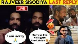 Rajveer fitness ANGRY REPLY 🔴to his haters & apologize to everyone,rajveer fitness on carryminati