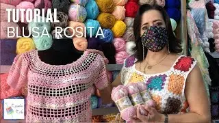 Tutorial Blusa Rosita a Crochet 👚 | Estambres Erika 🧶
