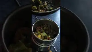 Aaj lunch mai pack kia Bhindi ki Bhujia ...😋😋😋 #cooking #tiffin #food #trending