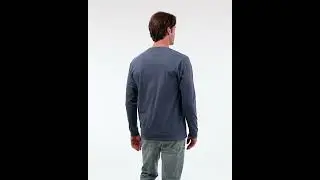 SoftShirts Mens Organic Long Sleeve Crewneck T-Shirt 420