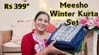 *4+ Meesho Winter Kurta set ₹399* 💕 Women Winter Kurta Sets // Be Simple Anu 
