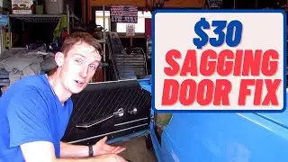 Episode 16: Our 1968 Fiat 850 Spider SAGGING Door FIX for under $30!!